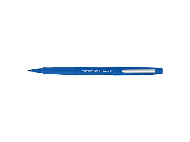 Paper Mate Fineliner Flair Original 0.7 mm, 36 Stück, Blau Wasserbasierter Feinschreiber-Set