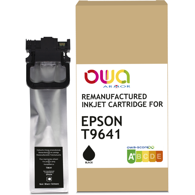 Cartouche d'encre remanufacturée OWA - standard - Noir - pour EPSON T9641