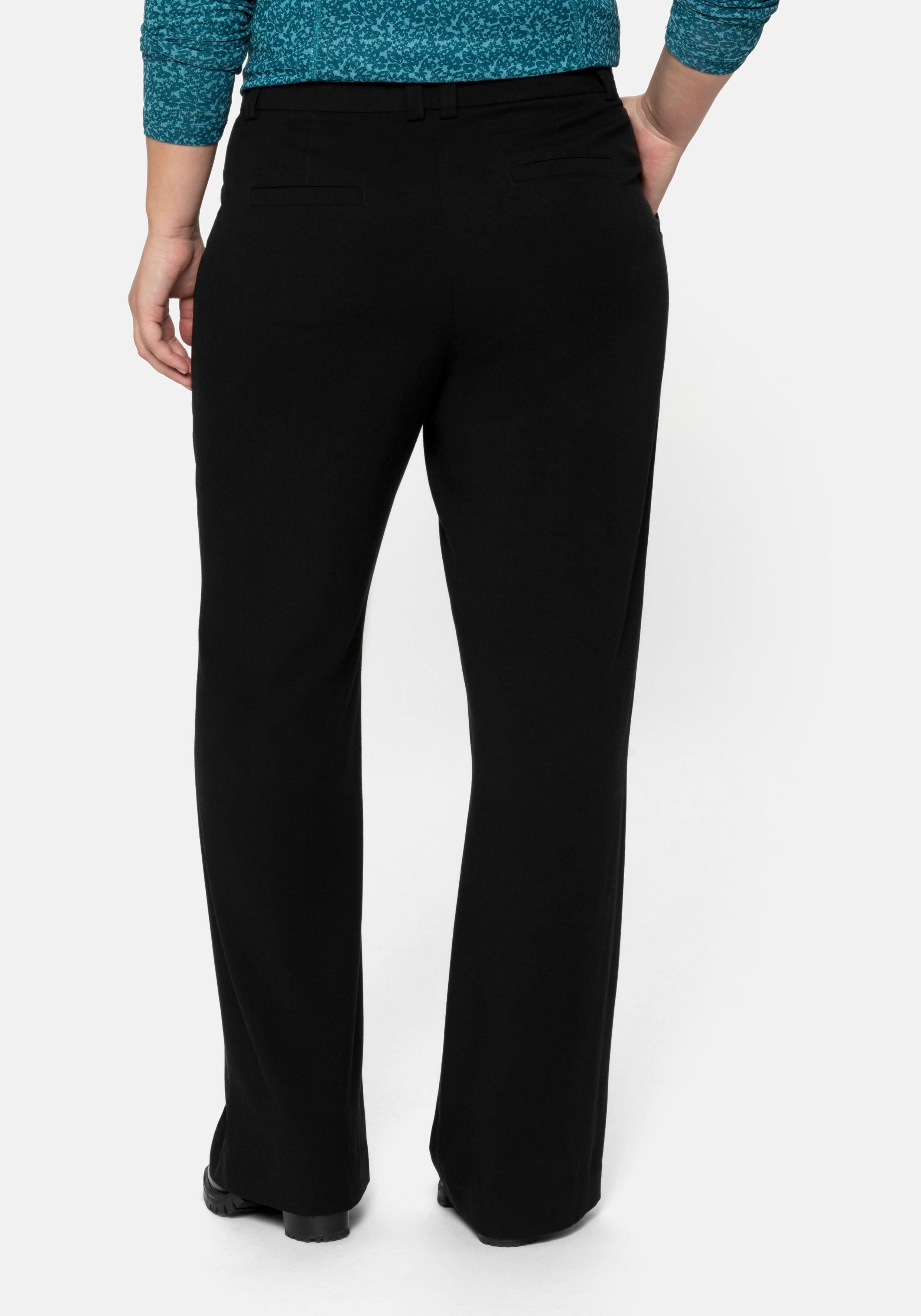 Bootcut-Hose in leicht strukturierter Qualität