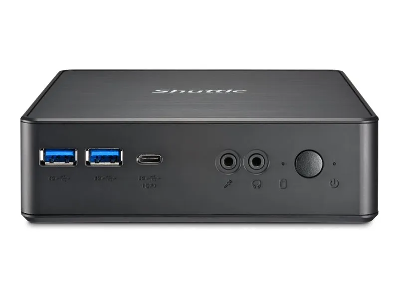 Shuttle XPC nano NC40U5 - Barebone - mini PC 1 x Core i5 1235U / op til 4.4 GHz - RAM 0 GB - UHD Graphics 620 - Gigabit Ethernet - sort