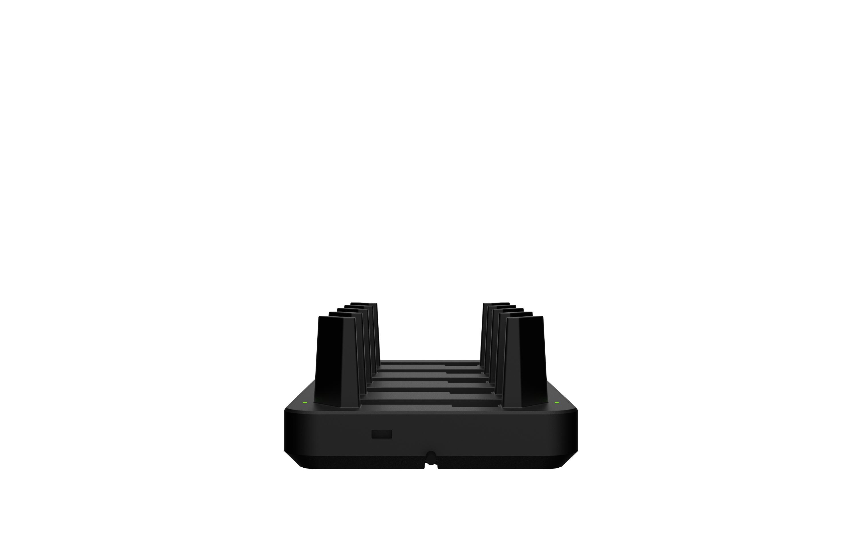 Ladestation Workflow 5 Slot Battery Charger Schwarz<br>USB-Ladestation zum Laden von bis zu fünf Geräten