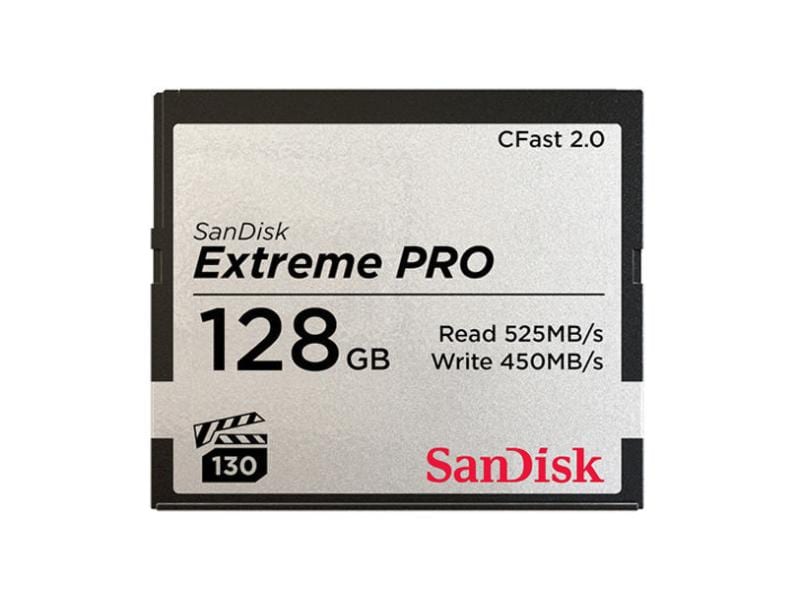 SanDisk CFast-Karte Extreme Pro 128 GB CFast 2.0-Karte für Kameras und Camcorder
