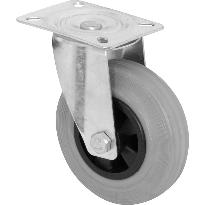 Rubberen zwenkwielen 50mm 50kg