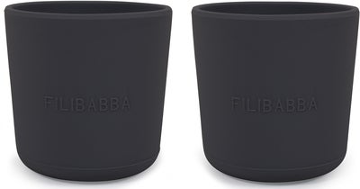 FILIBABBA 2-pack Silicone Krus, Steingrå