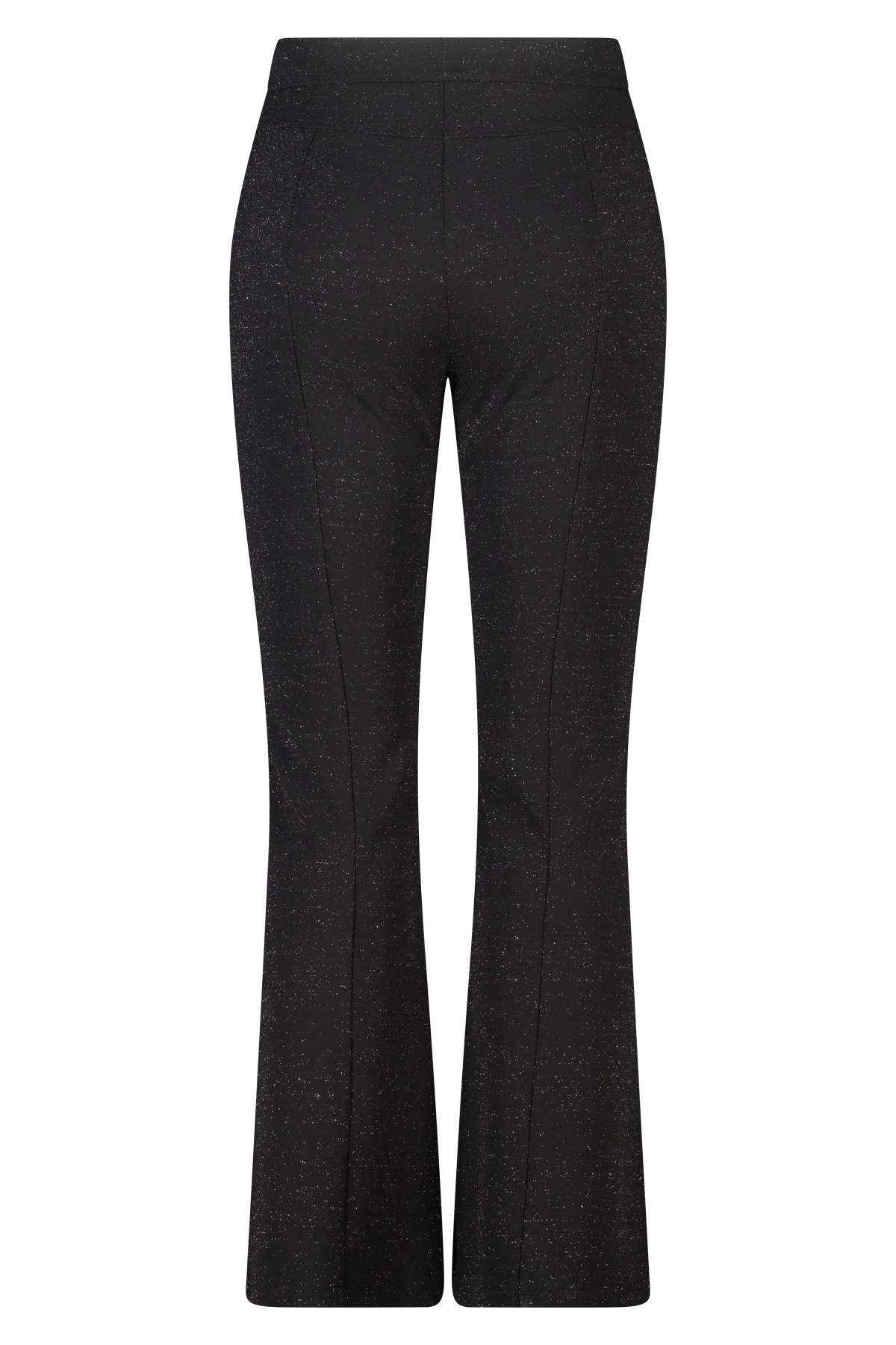 Flared tregging met glitter Zwart