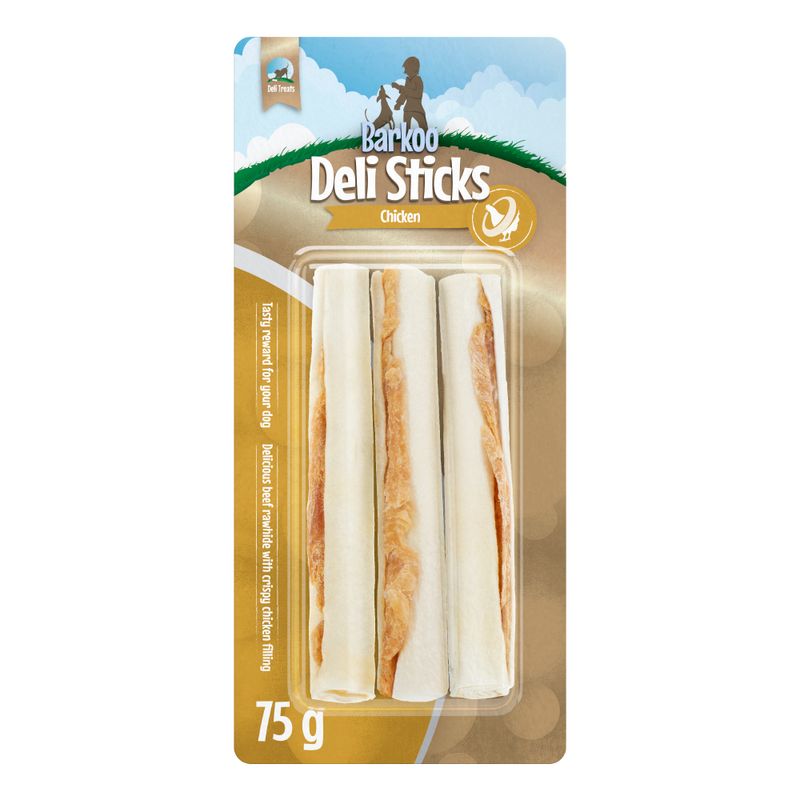 Barkoo Deli Sticks au poulet Bâtonnets à mâcher pour chien