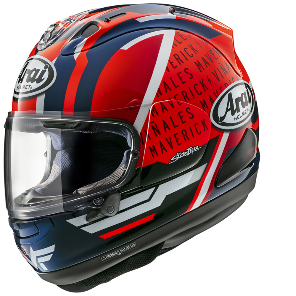 Arai - Casque RX-7V Evo Maverick 2023 Rouge / Bleu / Blanc / Noir