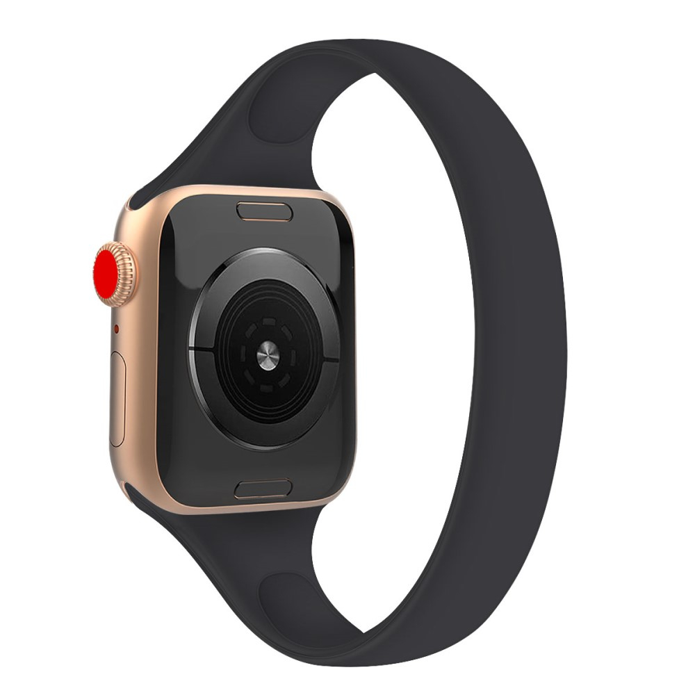Apple Watch (40/38mm) Silikon Sport Armband (Gelenkumfang: 180mm) - Schwarz