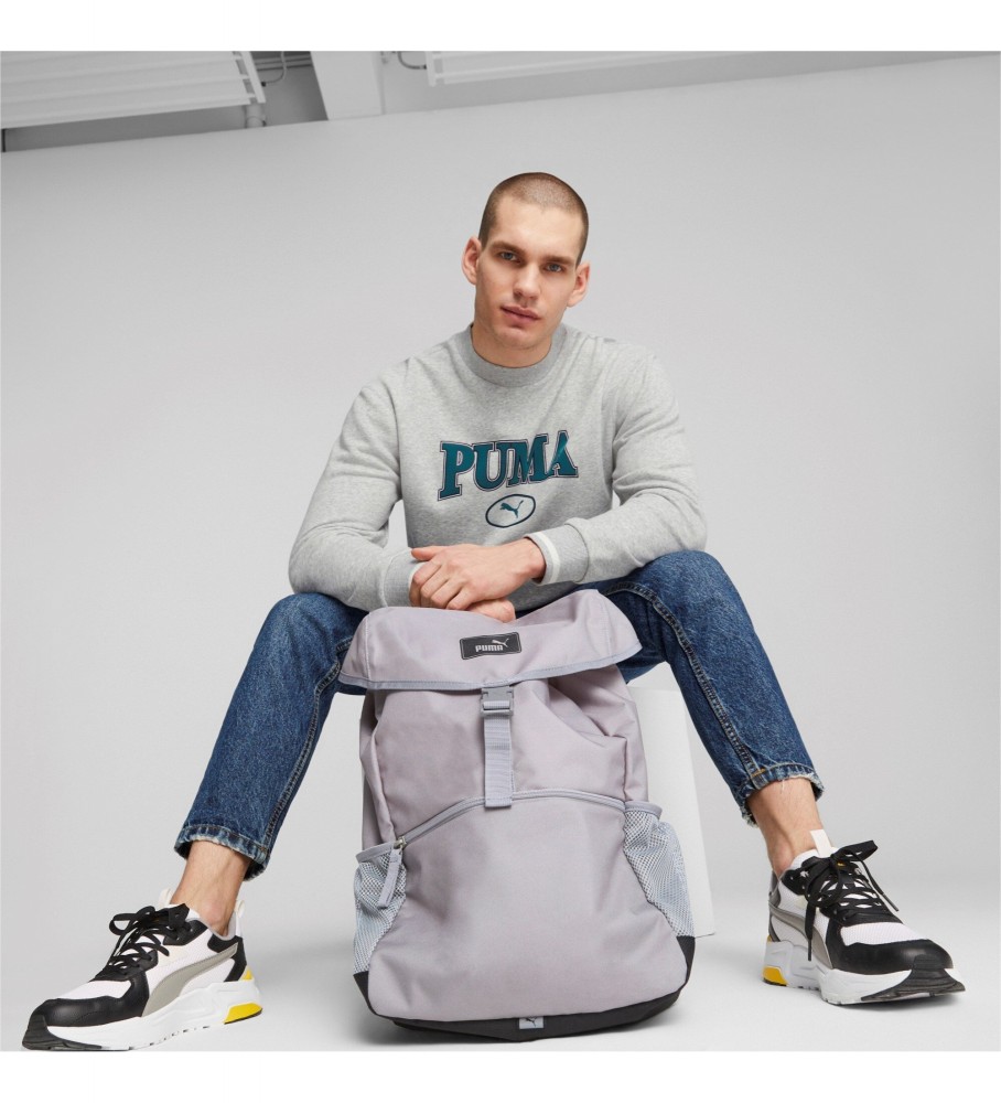 Mochila estilo Puma cinza