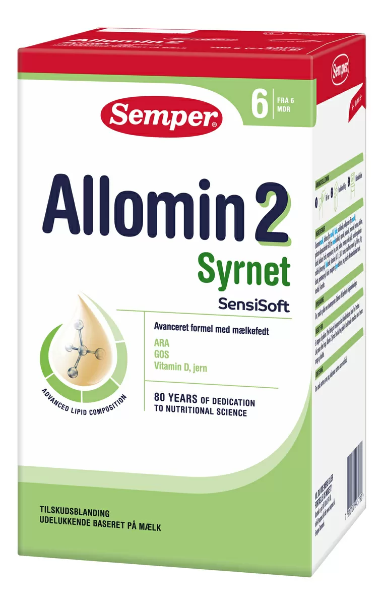 Allomin 2 syrnet tilskudsblanding fra 6 mdr - 700 gr
