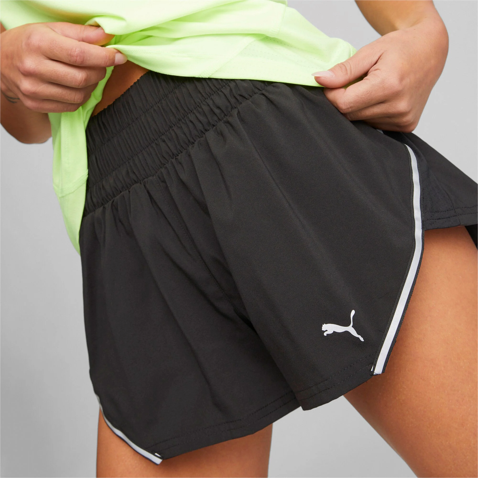 Puma Run Woven 3in Shorts Femmes - Noir