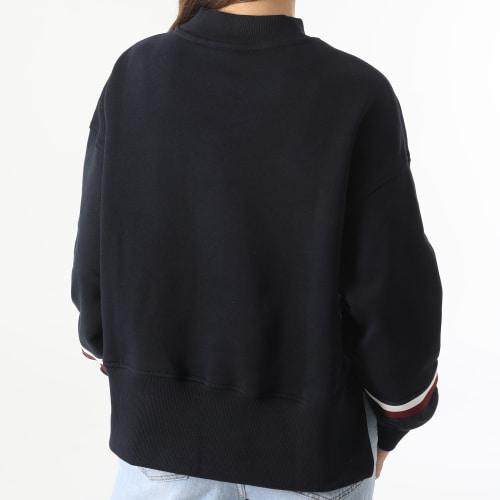 Sweat Col Zippé Femme Relaxed 7548 Noir