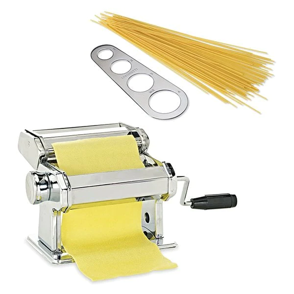 Lot machine à pâtes + doseur à spaghettis en inox Mathon