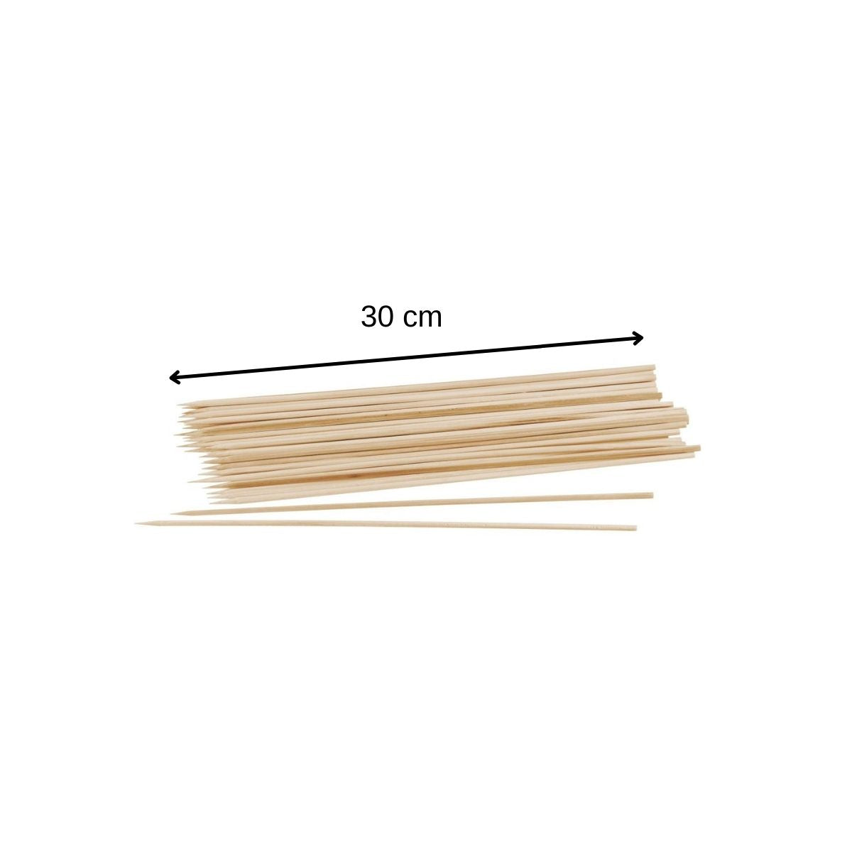 Lot de 140 pics à brochettes en bois de 30 cm Barbecue Fackelmann