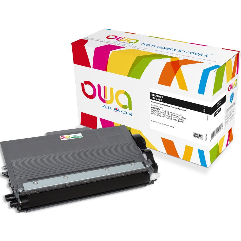 Toner Owa compatible Brother TN3430 noir pour imprimante laser