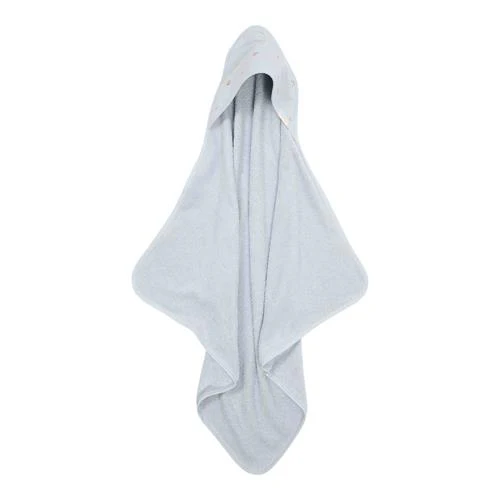Badcape geborduurd Blue - 75x75 cm kopen? | Little Dutch