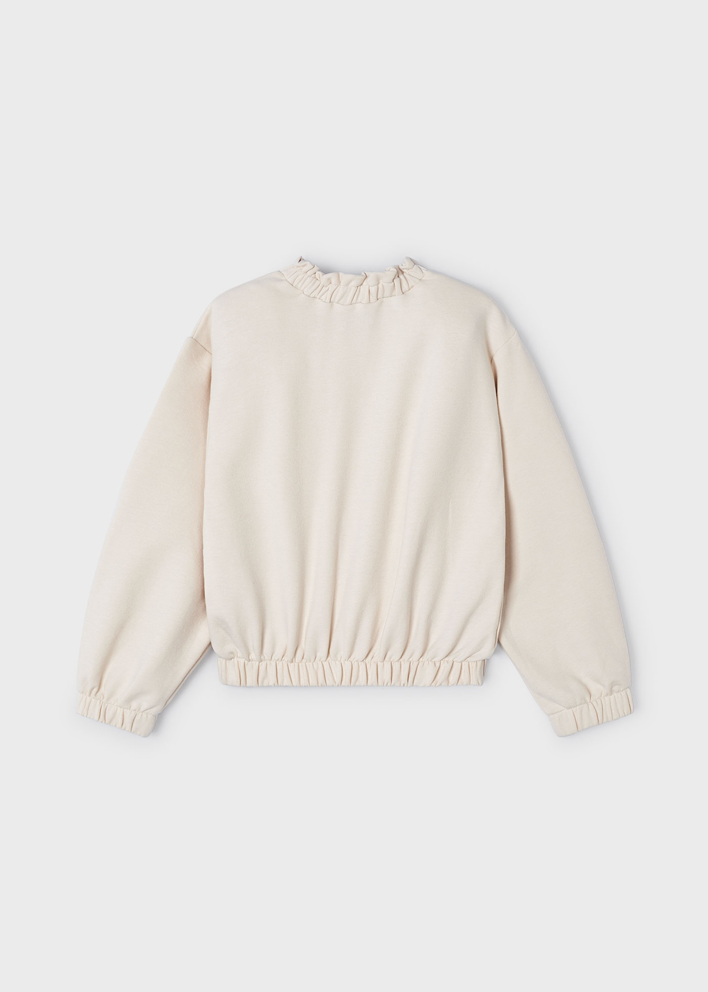Moletom feminino Almond com bolso em guipure