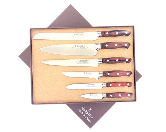 Coffret 6 pièces de la série ELEGANCE Couteaux de cuisine professionnel