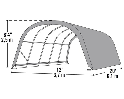 ShelterLogic weidetent 370 x 670 cm groen