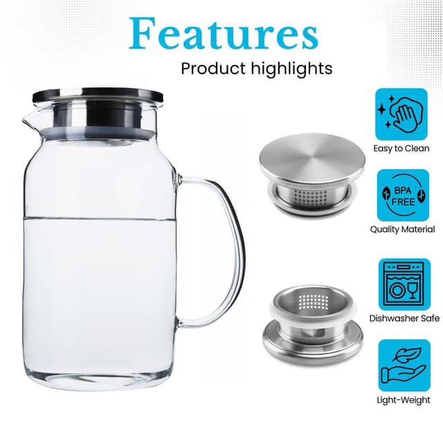 Karaffel Kande Tekande med filter 1,8 liter