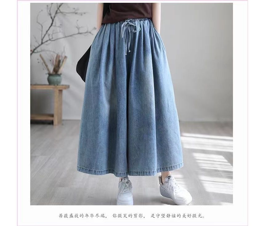 Taragon - High Rise Washed Wide Leg Jeans