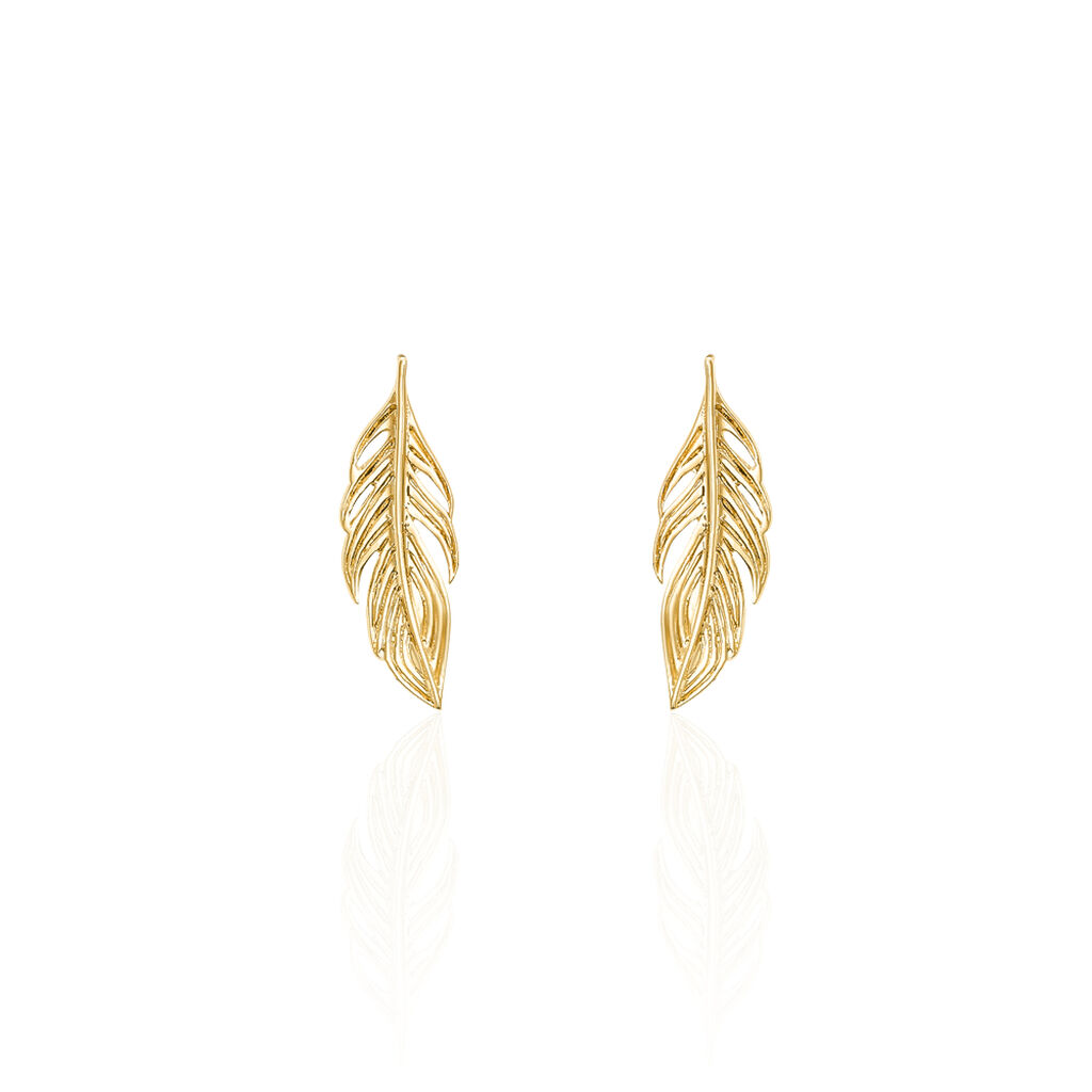 Boucles D'oreilles Grimpantes Hanae Plaqué Or Jaune