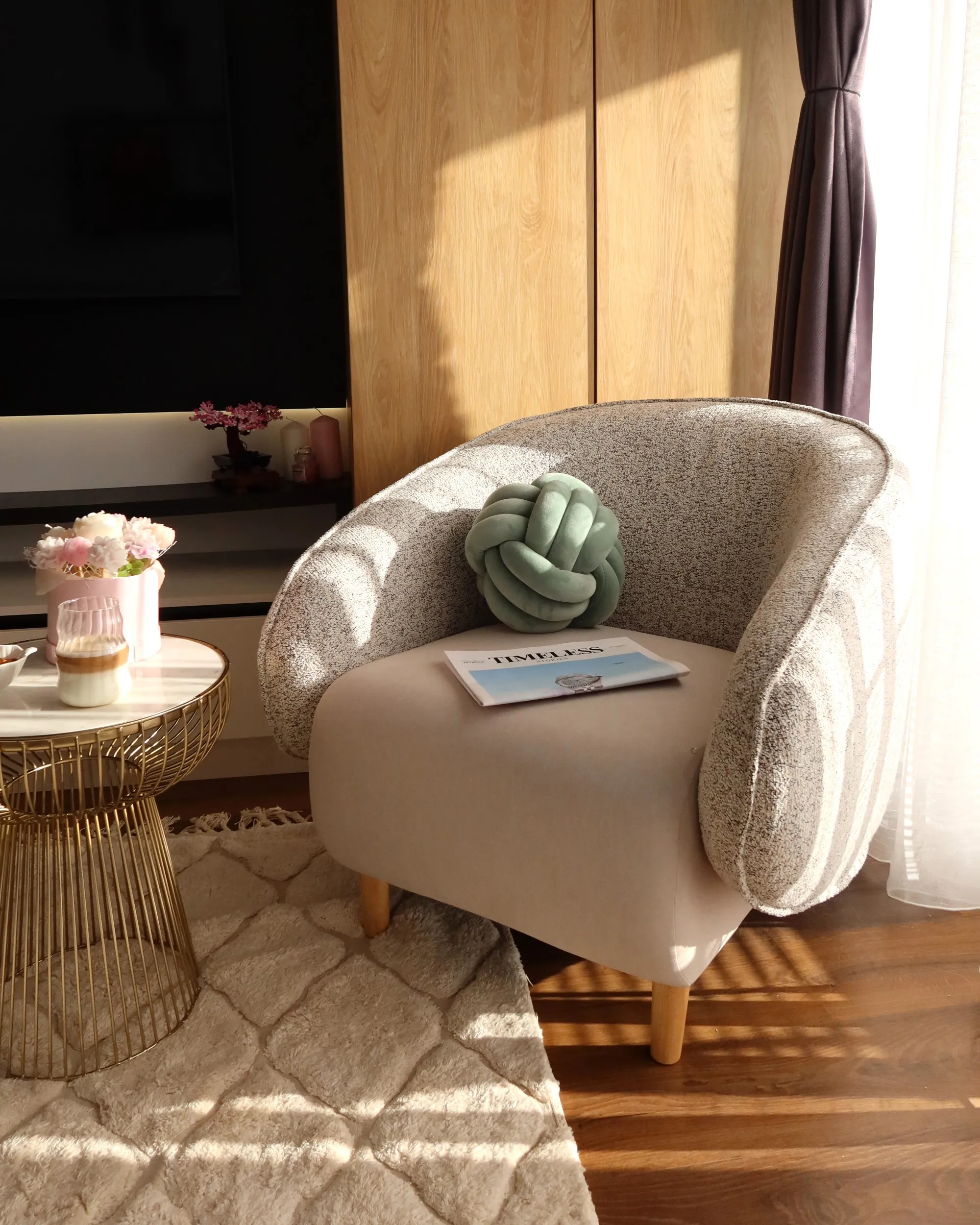 Fauteuil UMEA Stof Lichtbeige