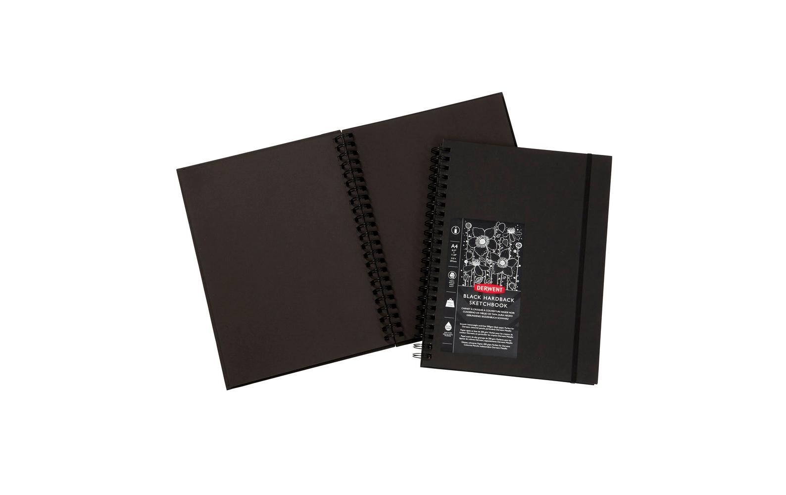 Skizzenbuch mit schwarzen Seiten, A4, Hochformat, 40 BlattSkizzenbuch mit schwarzen Seiten, A4 Hochformat, Sketch-Buch zum Zeichnen & Schreiben, 40 Blatt, Säurefreies Papier, Spiralgebunden, Professionelle Qualität, 2300379