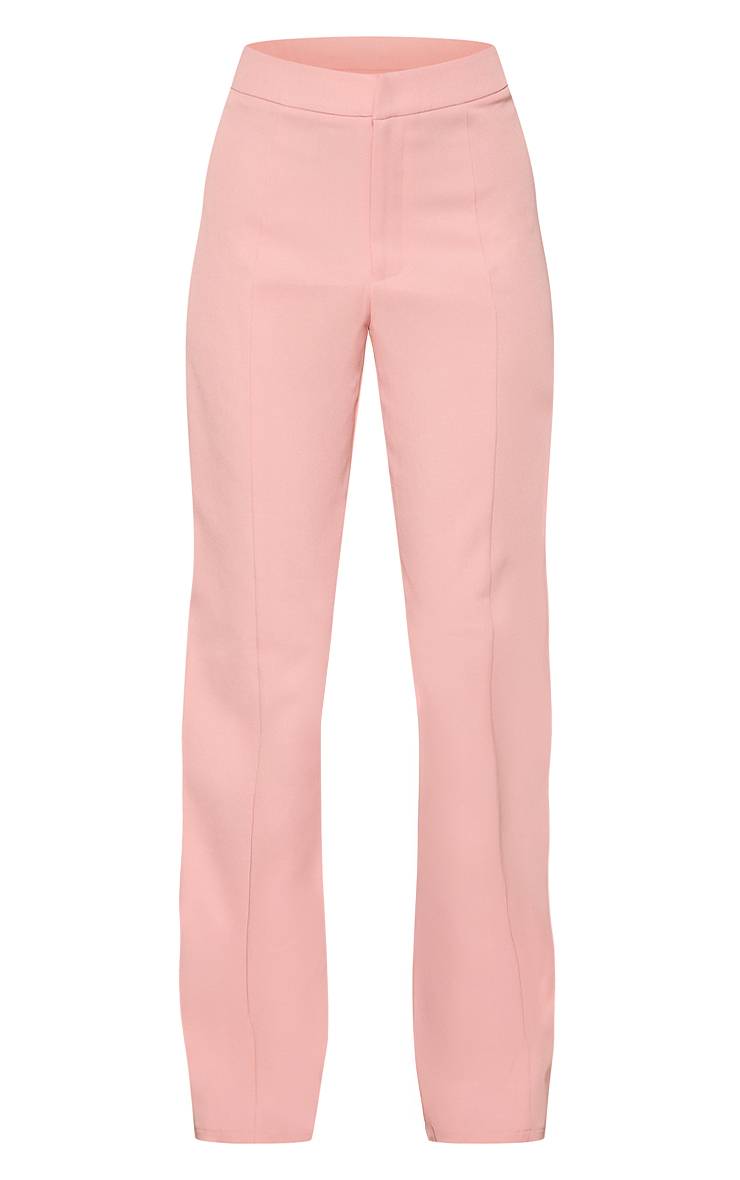 Rose Clair Pantalon Droit Tailleur
