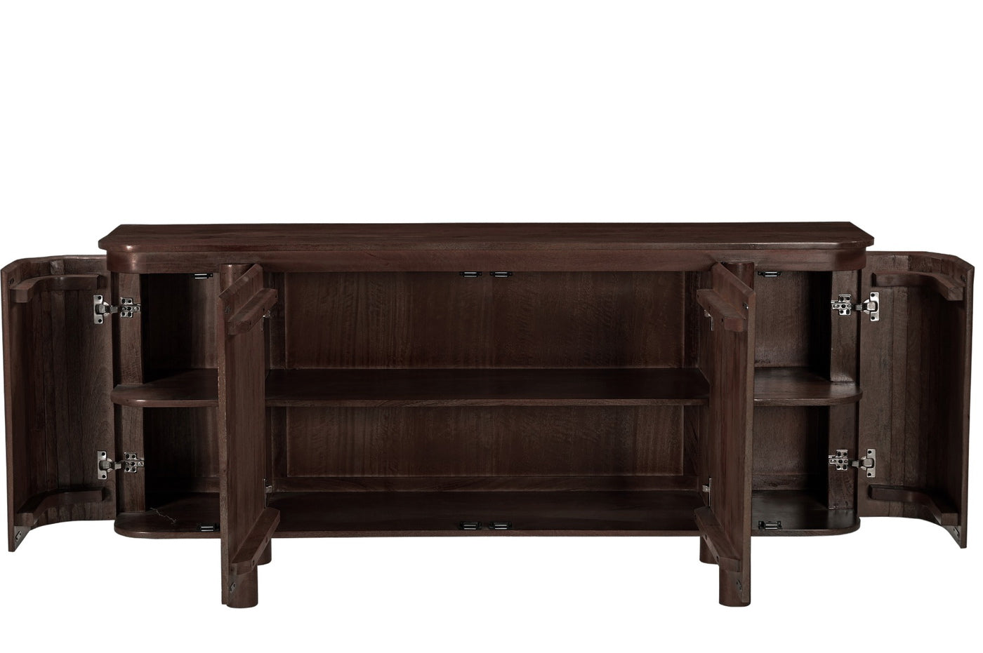 Livingfurn - Dressoir Donkerbruin Mangohout - 170x40x80cm - Salano