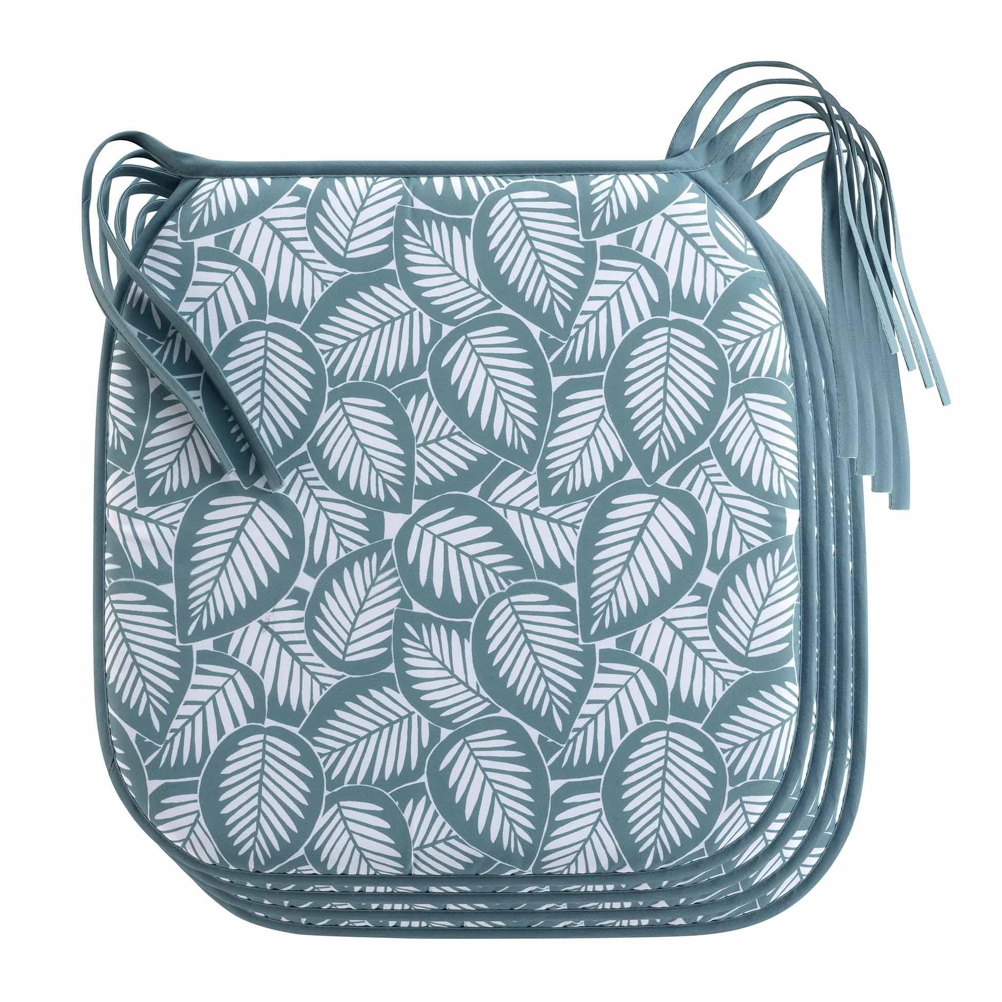 4 GALETTES 38X38CM MICROFIBRE IMPRIMEE DIVANY EMERAUDE