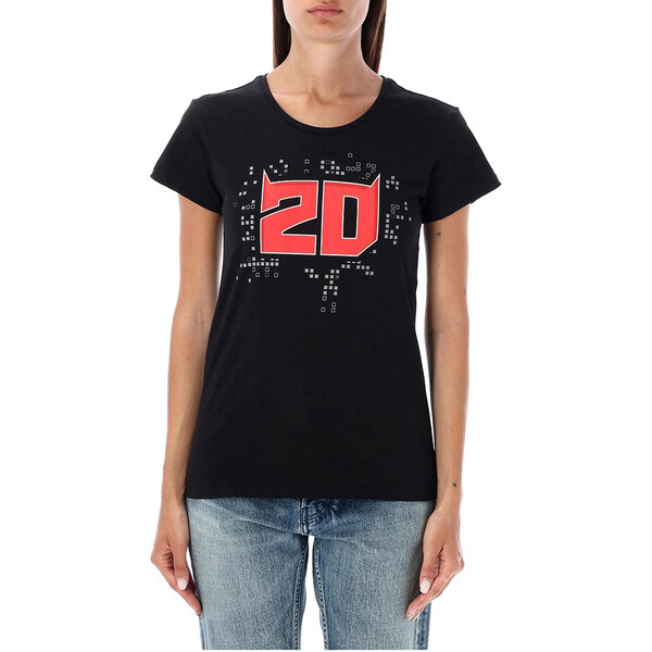 Fabio Quartararo - T-shirt femme FQ20 N°1 Noir / Rouge