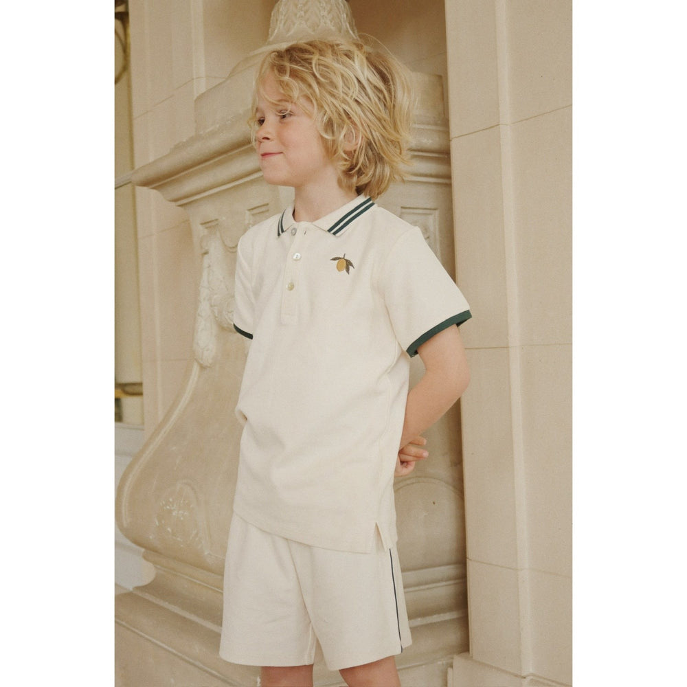 Køb Konges Sløjd Antique White Florian Polo T-Shirt GOTS