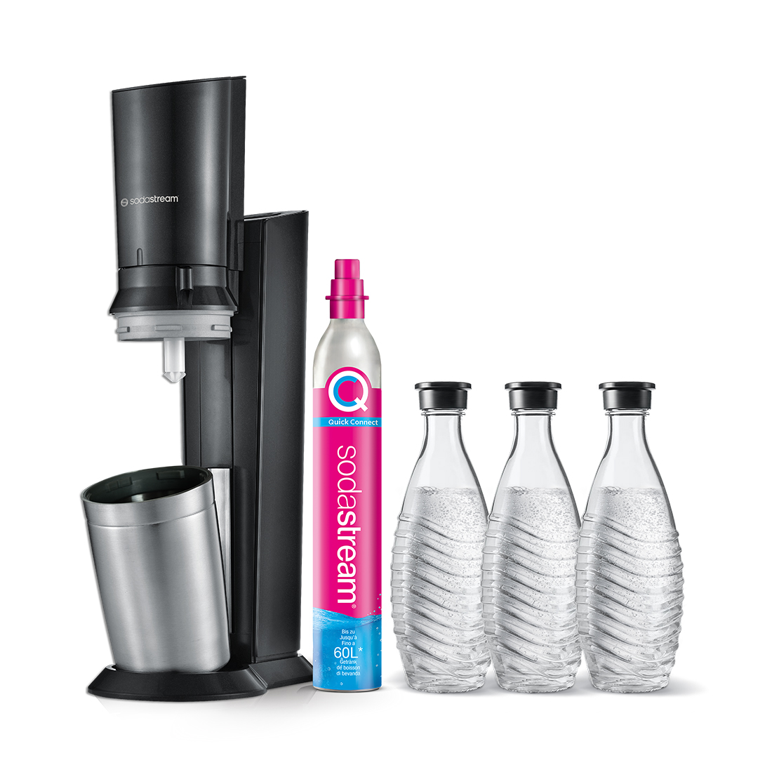 SodaStream Crystal Mega Pack inkl. 3 Glaskaraffen 0.7 Liter