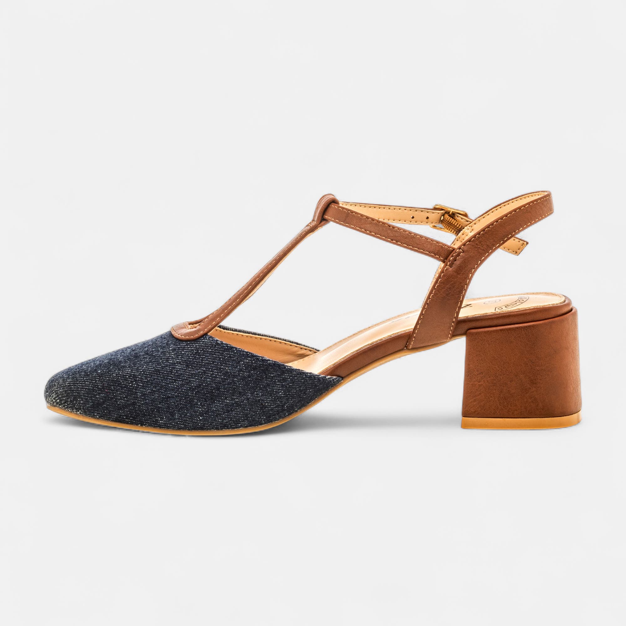 Escarpins avec bride arrière à talon Femme jeans