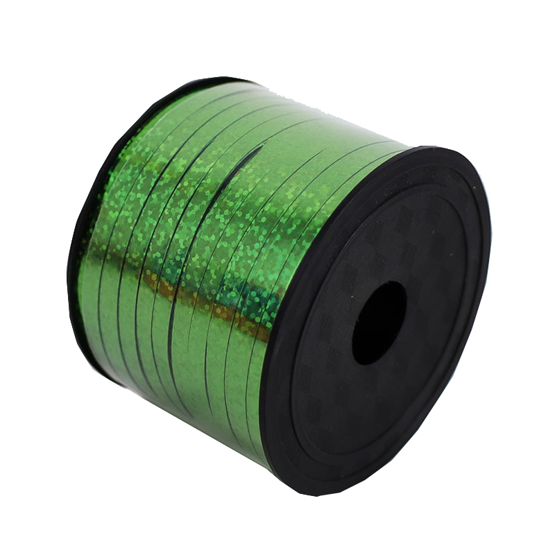 (5mmx10m) Geschenkband Universal Glanz Polyband Hologramm für Geburtstage / Hochzeit / Weihnachten - Grün