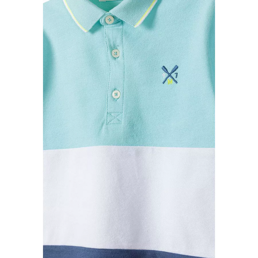MINOTI Polohemd TürkisWeißBlau