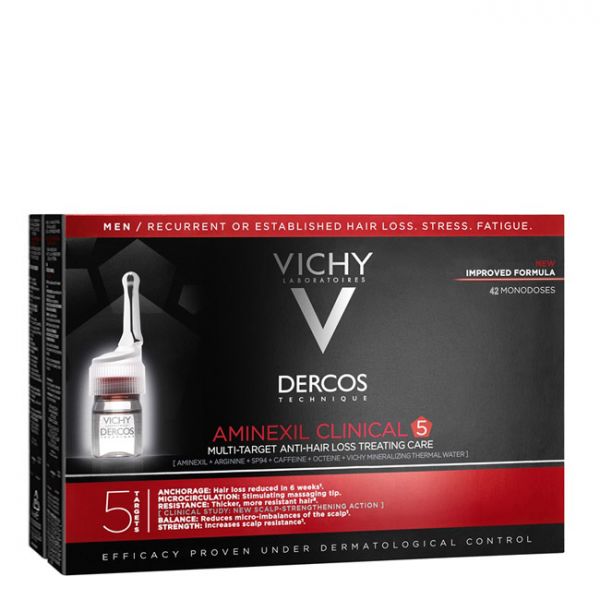 Vichy Dercos Aminexil Intensivo 5 Antiqueda Homem 42 Ampolas