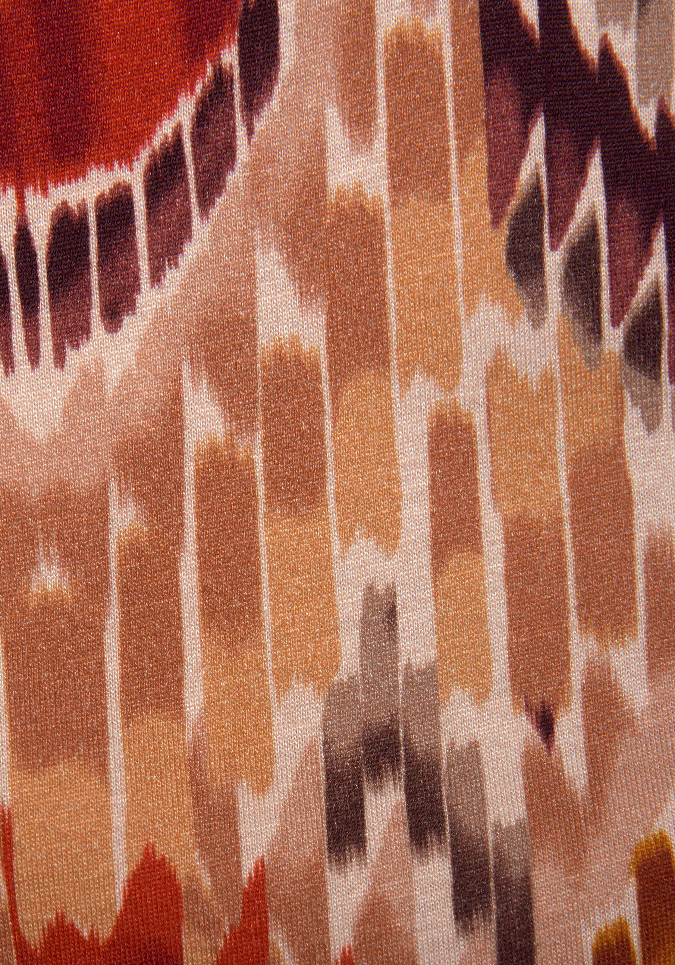 LASCANA Maxikleid mit modischem Ausschnitt im Ethnoprint, Sommerkleid, Strandkleid
