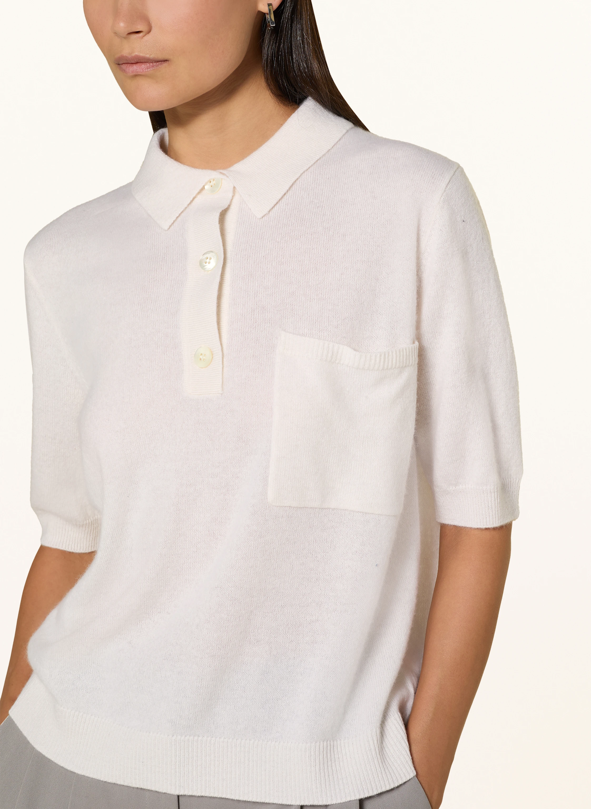 HEMISPHERE Strick-Poloshirt aus Cashmere