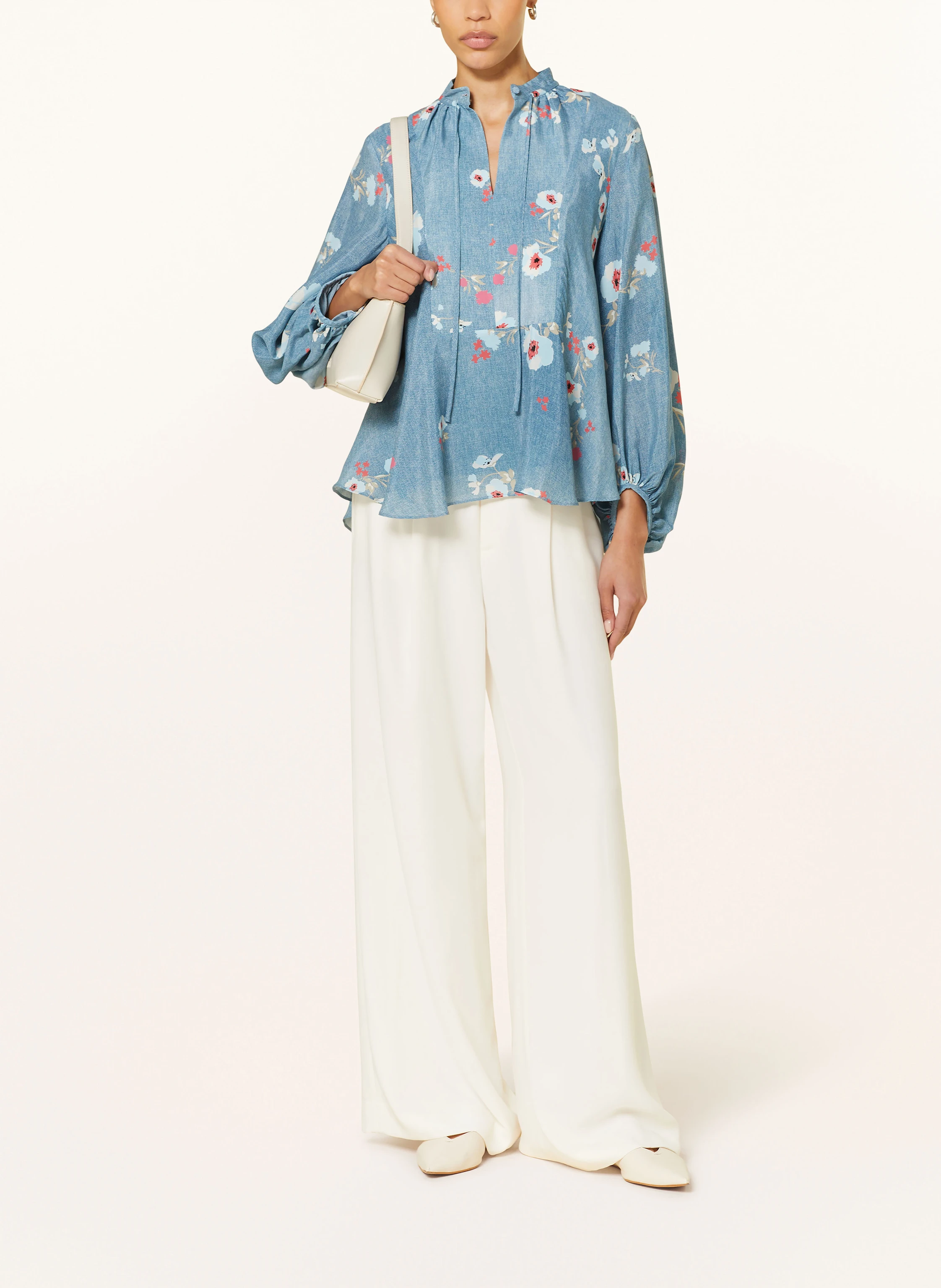 SLY 010 Blusenshirt INDA mit Schluppe und Seide