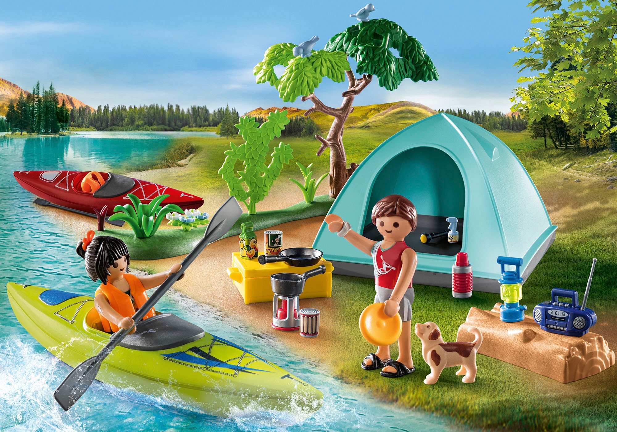 Playmobil® Konstruktions-Spielset »Zelten (71425), Family & Fun«