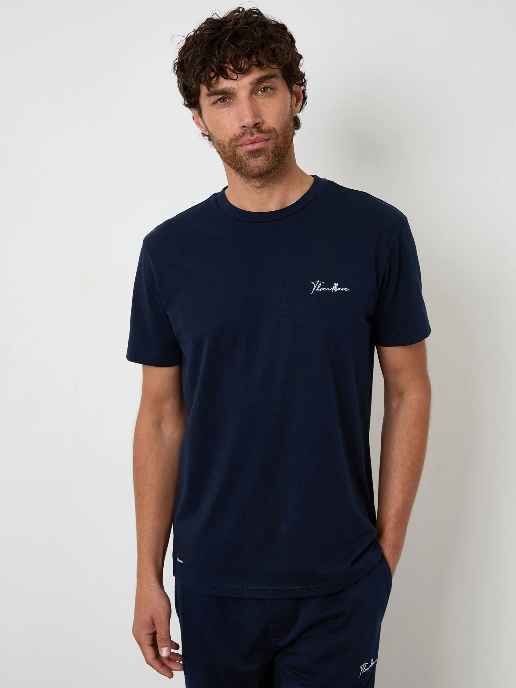 Marineblauw - Threadbare pyjamaset