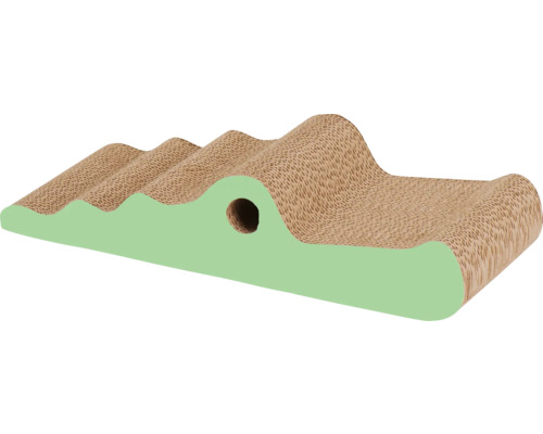 Catit Zoo Scratcher krabplank, krokodil, geribbelde krabplank in diervorm, ca. 44 x 18 x 9 cm, groen, bruin karton