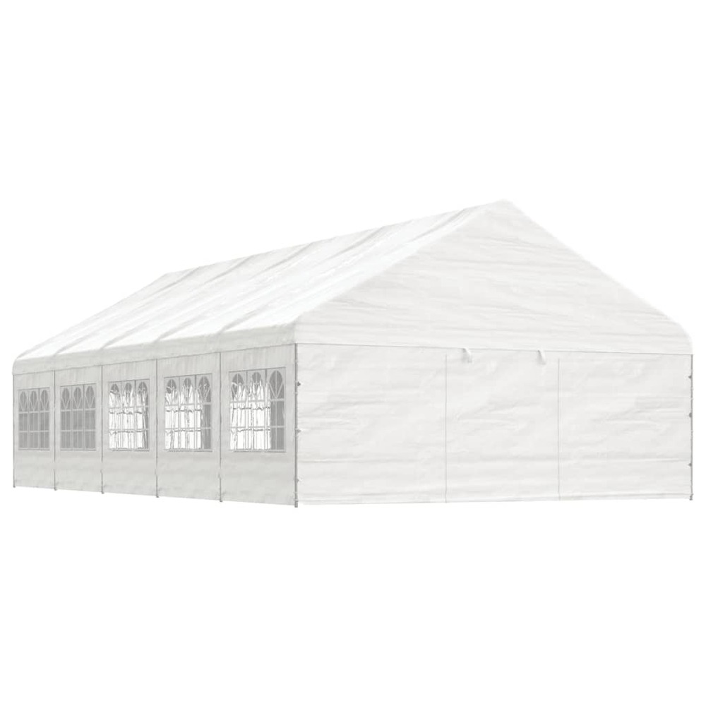 Belvédère avec toit blanc 11,15x5,88x3,75 m polyéthylène
