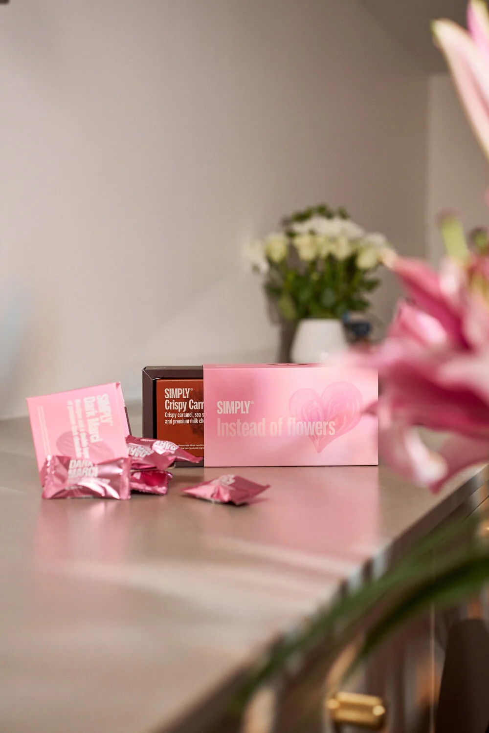 SIMPLY  Instead of Flowers Combo Cube - lyserød