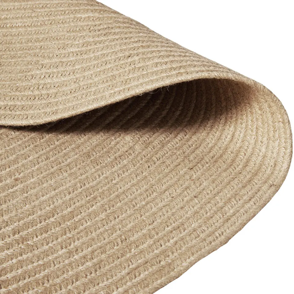 tectake® Geweven vloerkleed Vibe van jute- en kunststofvezels Ø 160 cm