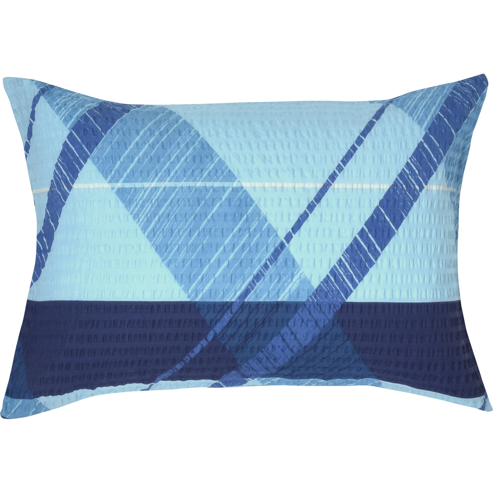 Bettwäsche blaue Streifen 160x210 65x100 Bettanzug Nord
