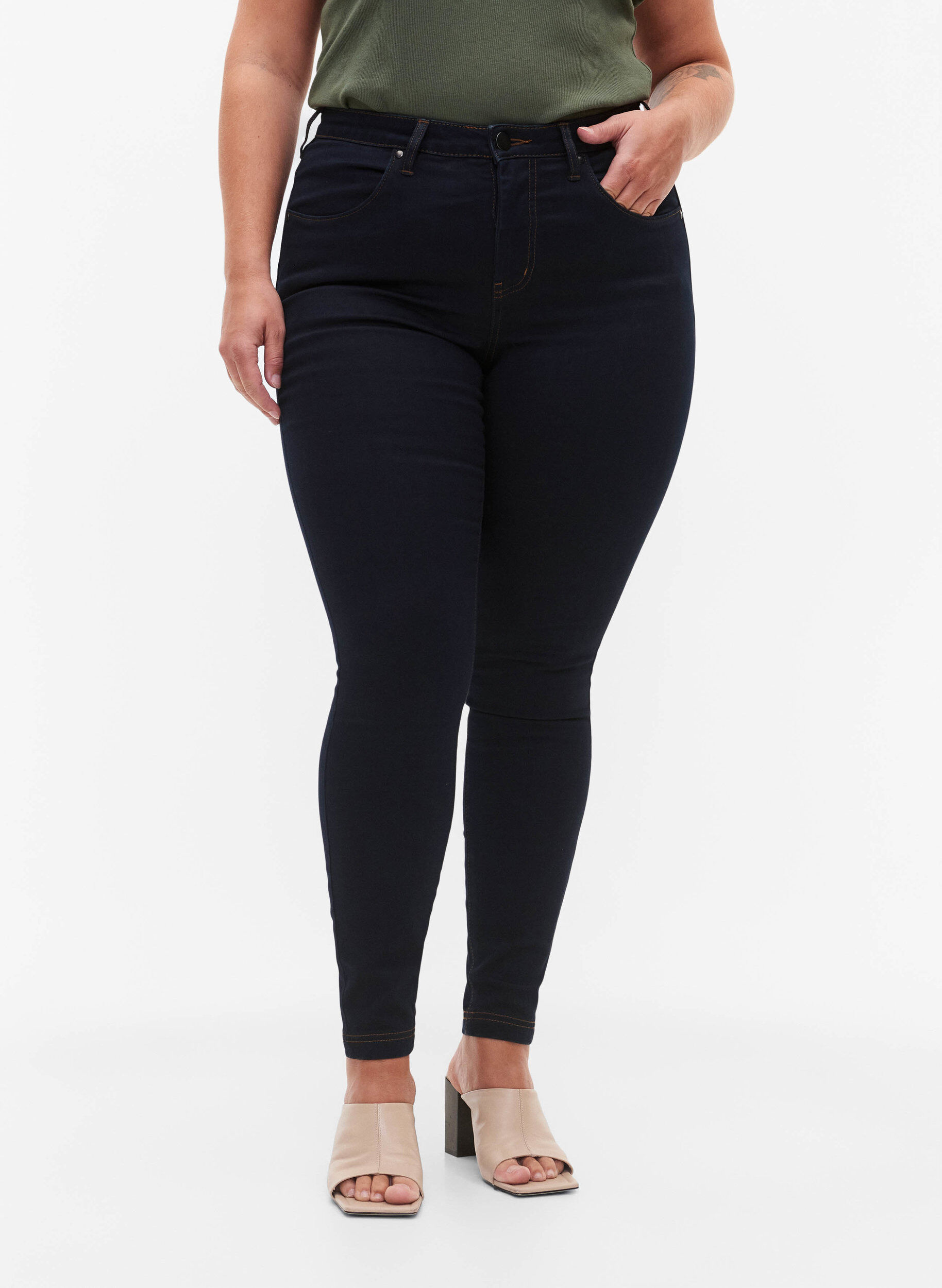 Super slim Amy jeans med høj talje