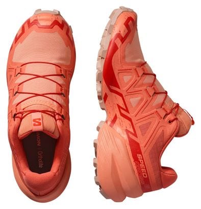 Chaussures Trail Salomon Speedcross 6 Corail Femme
